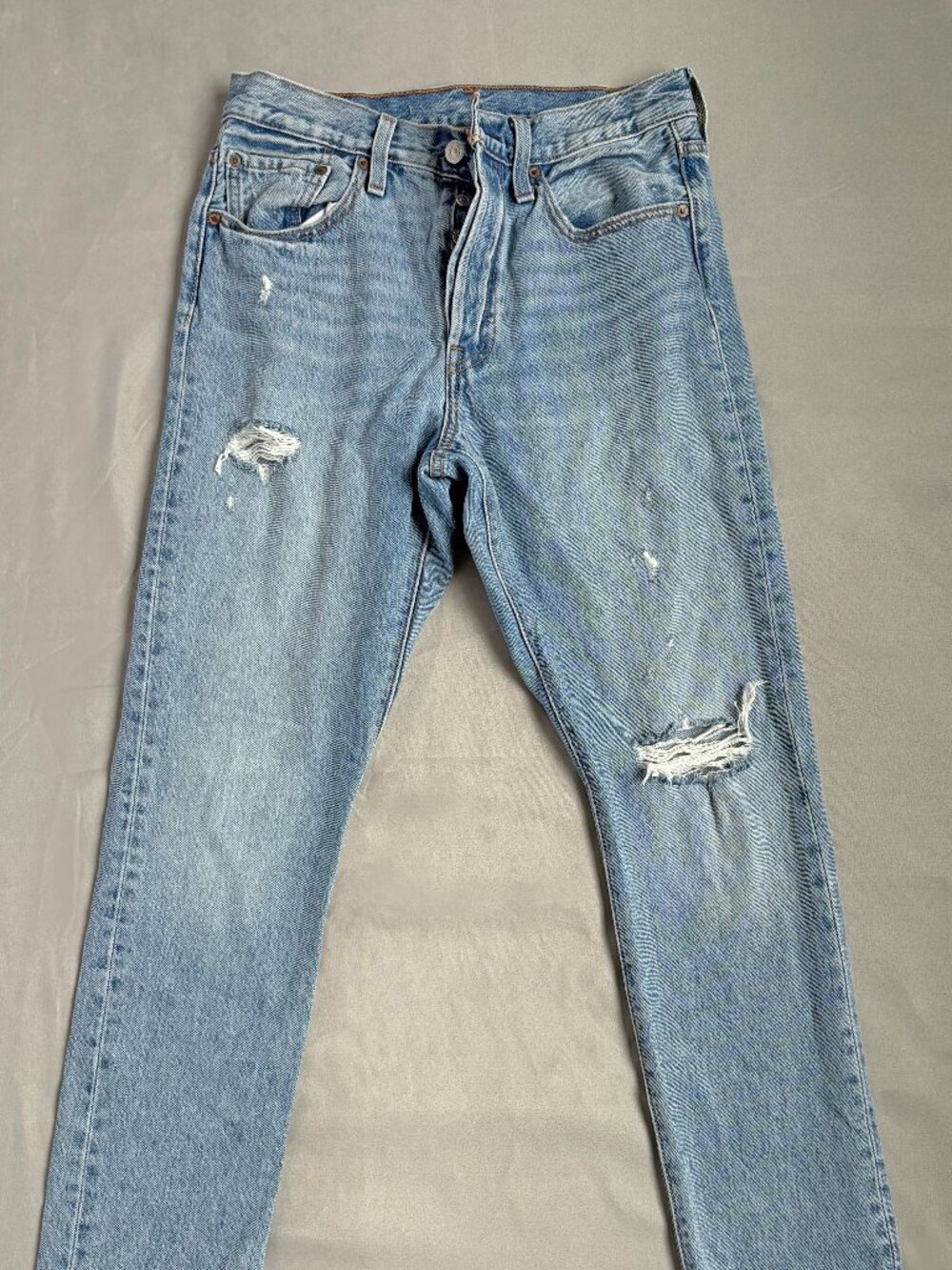 Levi's 501 Skinny Jeans Women's 26x28 Blue High Rise Button Fly Denim